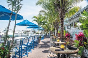 West Ocean City. Eating out side with water view